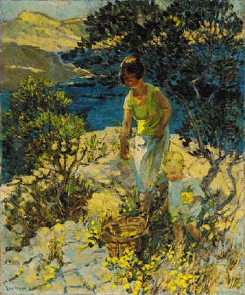 Blue Bay, Provence Oil Painting by Dorothea Sharp