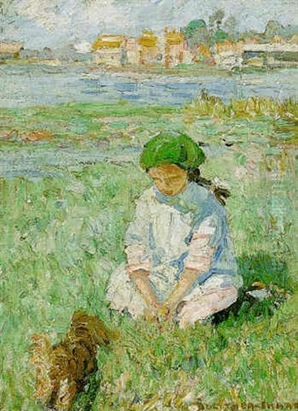 Playmates Oil Painting by Dorothea Sharp