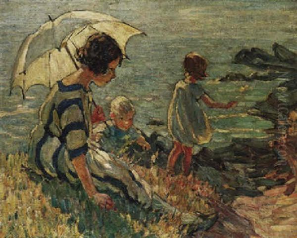 Butterflies Oil Painting by Dorothea Sharp