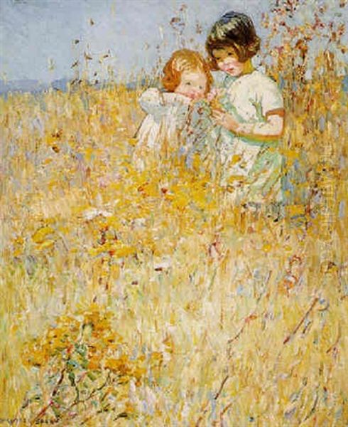 Picking Flowers, Mounts Bay Oil Painting by Dorothea Sharp