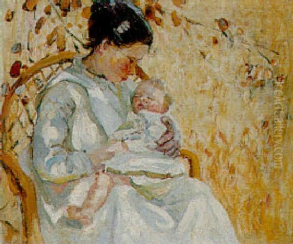 Nurse And Child Oil Painting by Dorothea Sharp