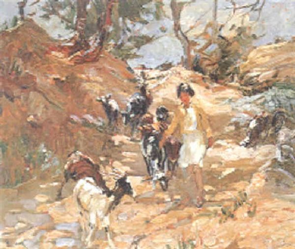 Tossa, Near Barcelona Oil Painting by Dorothea Sharp