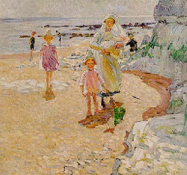 The Outing To The Beach Oil Painting by Dorothea Sharp