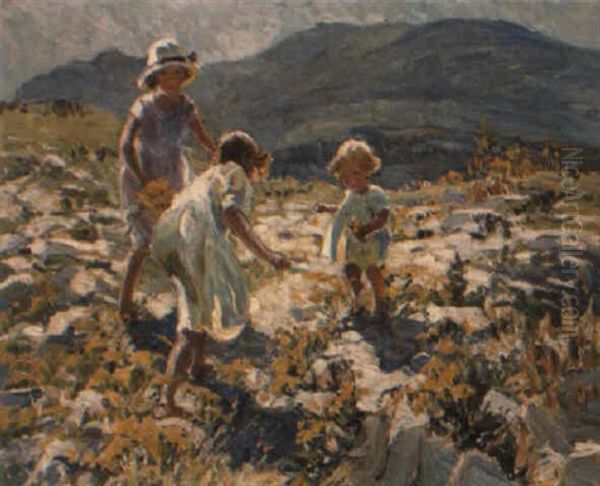 Hill Flowers Oil Painting by Dorothea Sharp