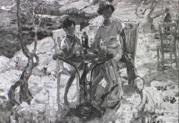 The Cafe Oil Painting by Dorothea Sharp