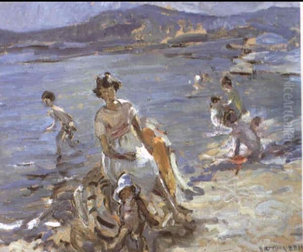 Figures Bathing Oil Painting by Dorothea Sharp