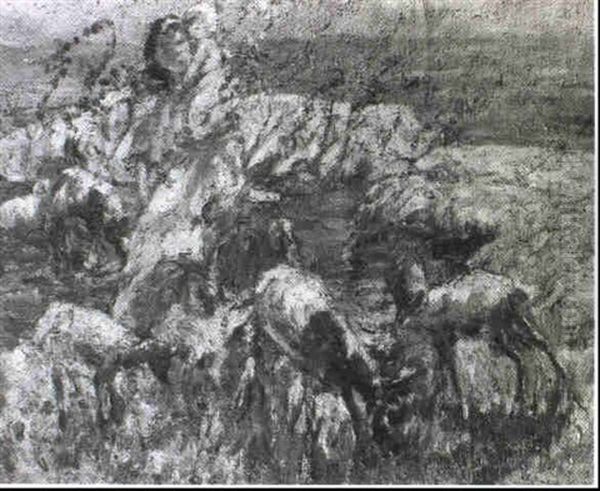 On The Cliffs Oil Painting by Dorothea Sharp