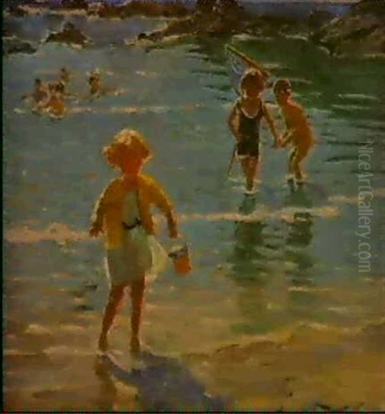 The Shrimpers Oil Painting by Dorothea Sharp