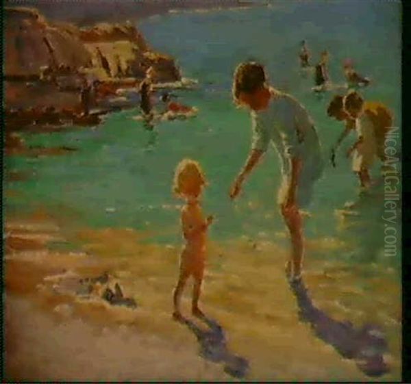 Cornish Holiday Oil Painting by Dorothea Sharp