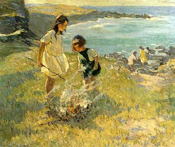 The Campfire Oil Painting by Dorothea Sharp