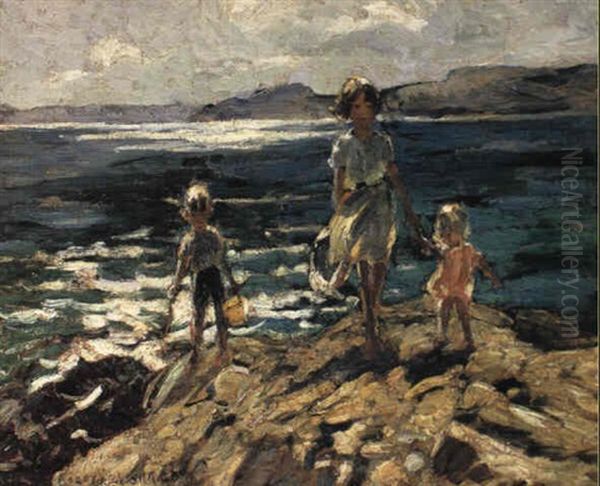 Porthgwidden Rocks, St. Ives Oil Painting by Dorothea Sharp