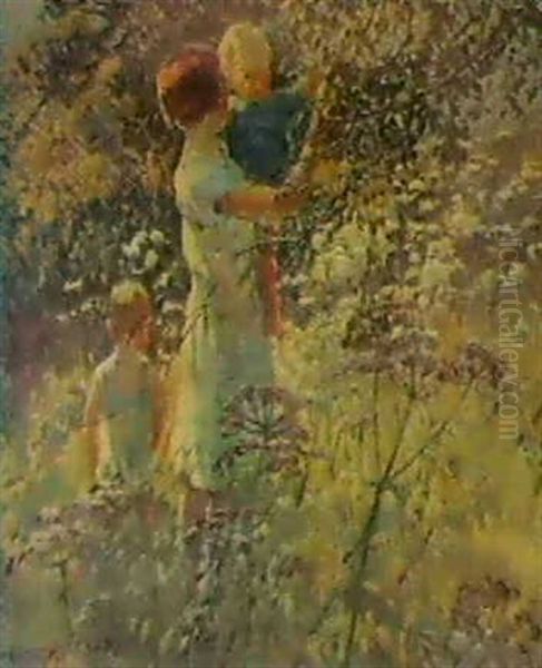 Children In An Orchard Oil Painting by Dorothea Sharp