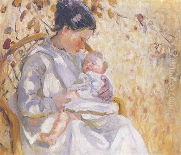 Mother And Child Oil Painting by Dorothea Sharp