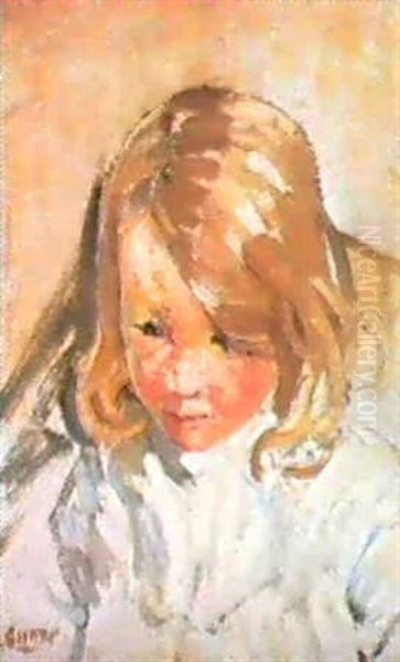 Portrait Of A Little Girl Oil Painting by Dorothea Sharp