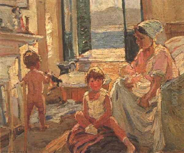 The Nursery Oil Painting by Dorothea Sharp