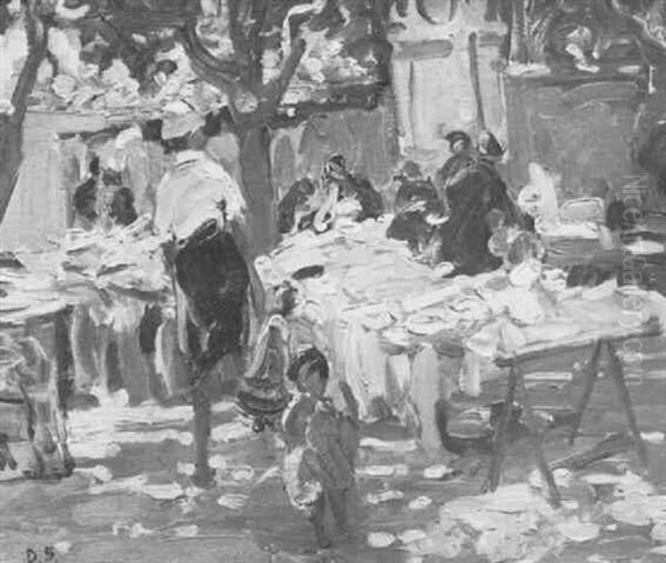 Spanish Market Oil Painting by Dorothea Sharp