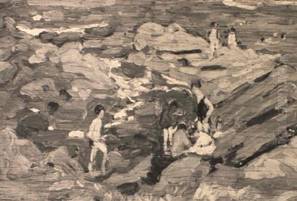 Rock Pools Oil Painting by Dorothea Sharp