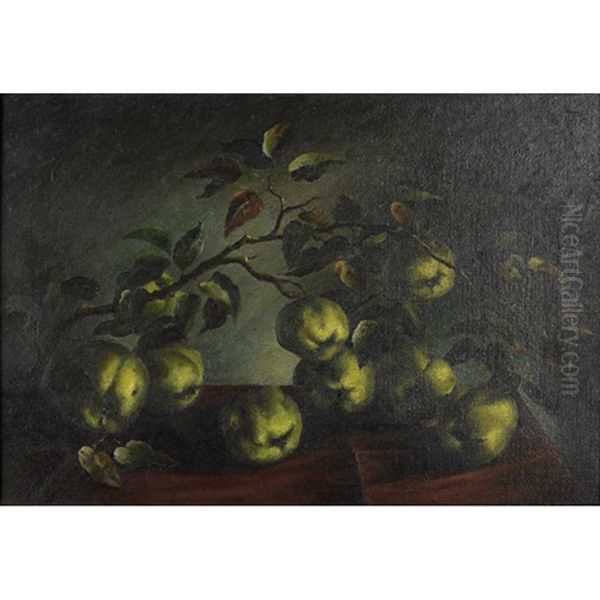 Quince Oil Painting by John Oliver Sharp