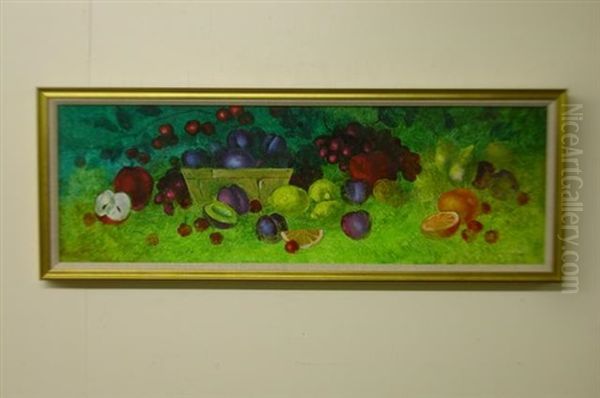 Still Life Of Fruit Oil Painting by John Oliver Sharp