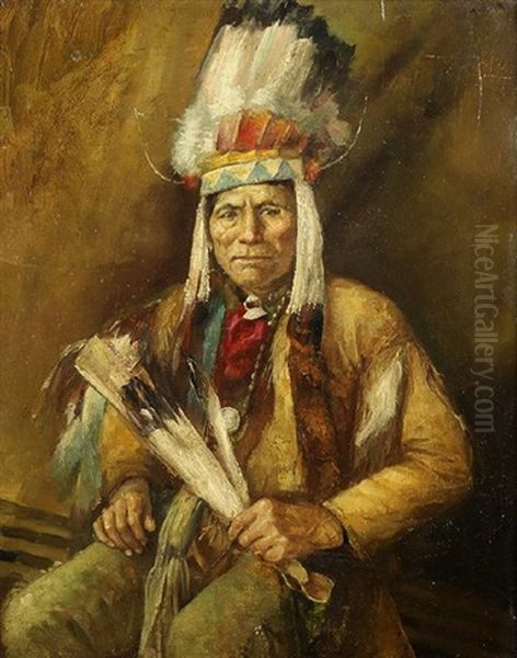Painting, Joseph Henry Sharp Oil Painting by Joseph Henry Sharp