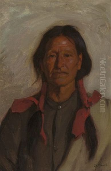 Lorenzo Martinez ,bull Breath Oil Painting by Joseph Henry Sharp