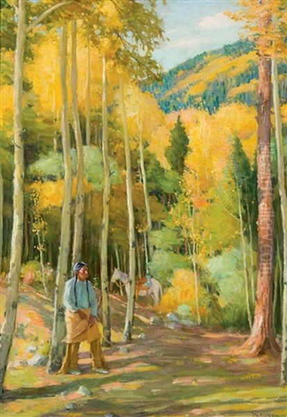 The Old Arrow Tree Oil Painting by Joseph Henry Sharp