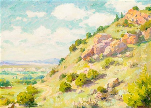 Dana Ranch Oil Painting by Joseph Henry Sharp