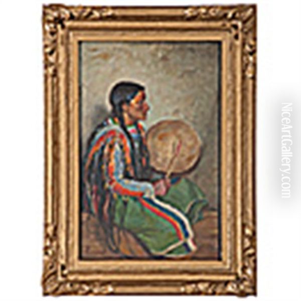 Taos, Nm Oil Painting by Joseph Henry Sharp