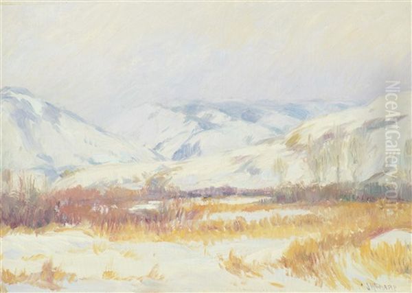 Winter In Crow Country Oil Painting by Joseph Henry Sharp