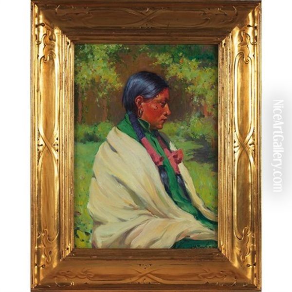 Big Eagle, Taos Oil Painting by Joseph Henry Sharp