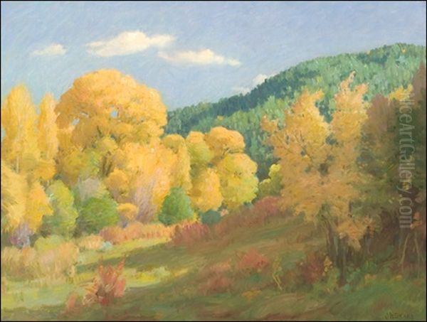 Golden Vale Oil Painting by Joseph Henry Sharp