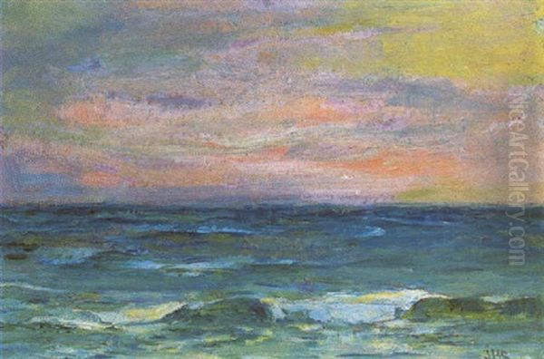 Breakers At Waikiki Beach Oil Painting by Joseph Henry Sharp