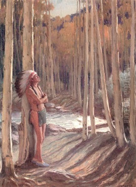 The Great Mystery Oil Painting by Joseph Henry Sharp