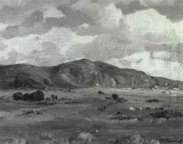 Valley Landscape Oil Painting by Joseph Henry Sharp