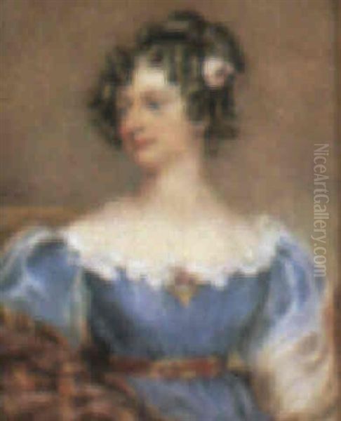 Mrs William Walker, Nee Elizabeth Reynolds (1800-1876) Oil Painting by Eliza Sharpe
