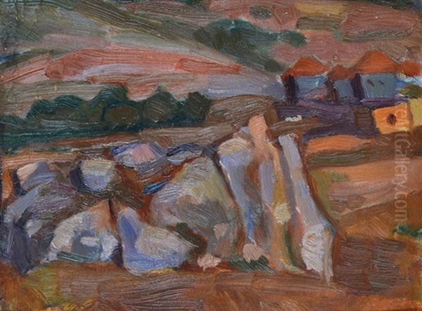 Landscape Oil Painting by Menachem Shemi