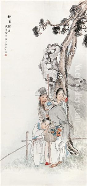 Landscape And Character Oil Painting by  Shen Xinhai
