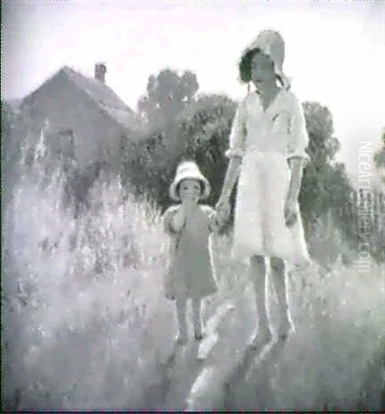Return From A Visit Oil Painting by Ada Walter Shulz