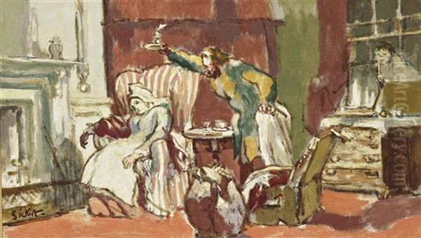 The Bold Bad Bart (after John Gilbert) Oil Painting by Walter Sickert