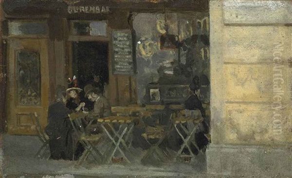 Cafe In Dieppe Oil Painting by Walter Sickert