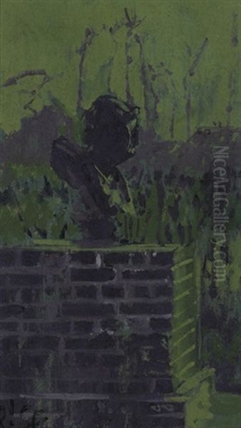 Bust Of Nero, The Artist's Garden, Neuville Oil Painting by Walter Sickert