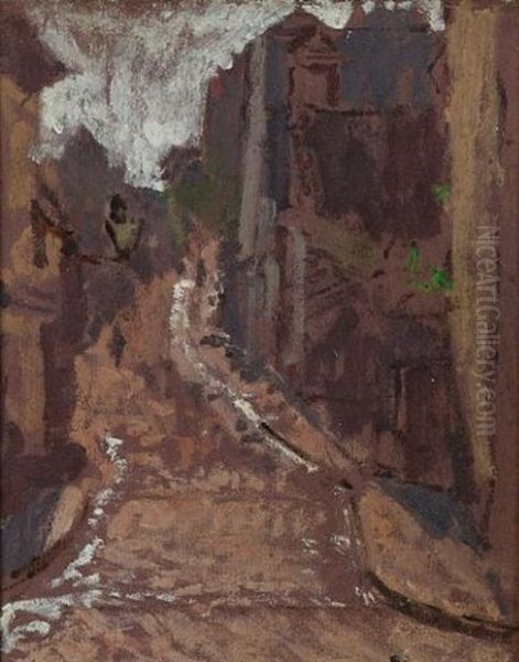 Street Scene, Dieppe Oil Painting by Walter Sickert