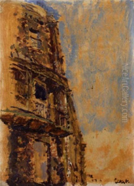 Mr. Sheepshanks' House, Camden Crescent, Bath Oil Painting by Walter Sickert