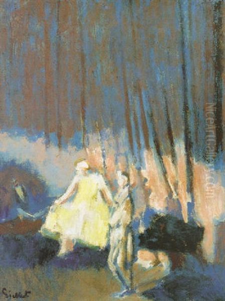 Theatre Scene Oil Painting by Walter Sickert