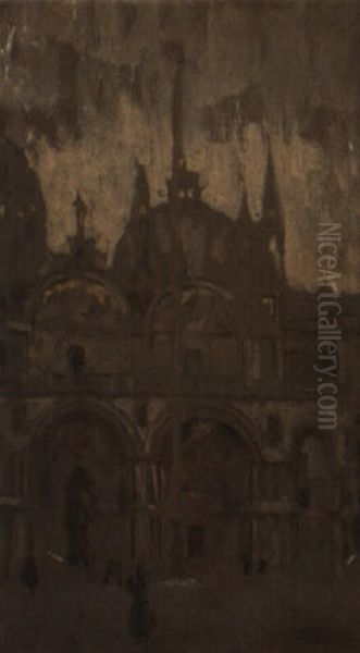 Facade Of St. Mark's, Venice Oil Painting by Walter Sickert