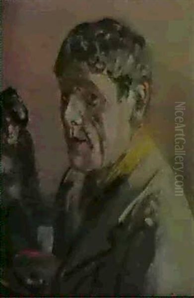 Self Portrait With La Giuseppina Oil Painting by Walter Sickert