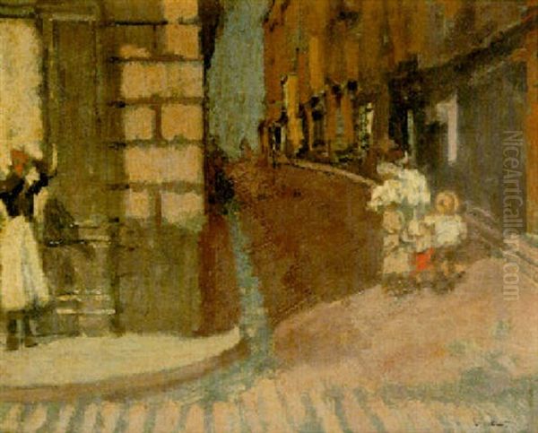 The Street Of The Wind, Dieppe Oil Painting by Walter Sickert