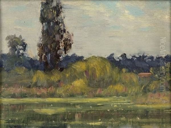 Lake Del Monte Oil Painting by William Posey Silva