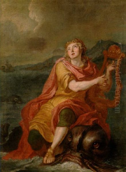 Arion Playing His Lyre Oil Painting by Louis de Silvestre