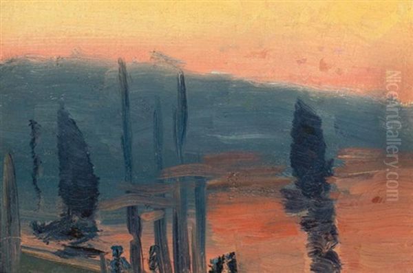 Dawn Oil Painting by Edward Emerson Simmons